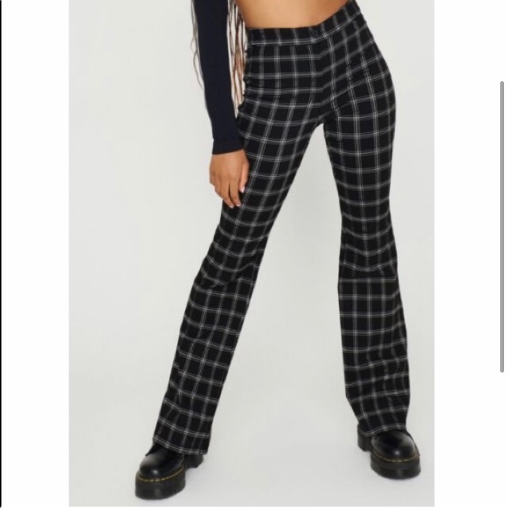Garage Plaid Trousers Flare